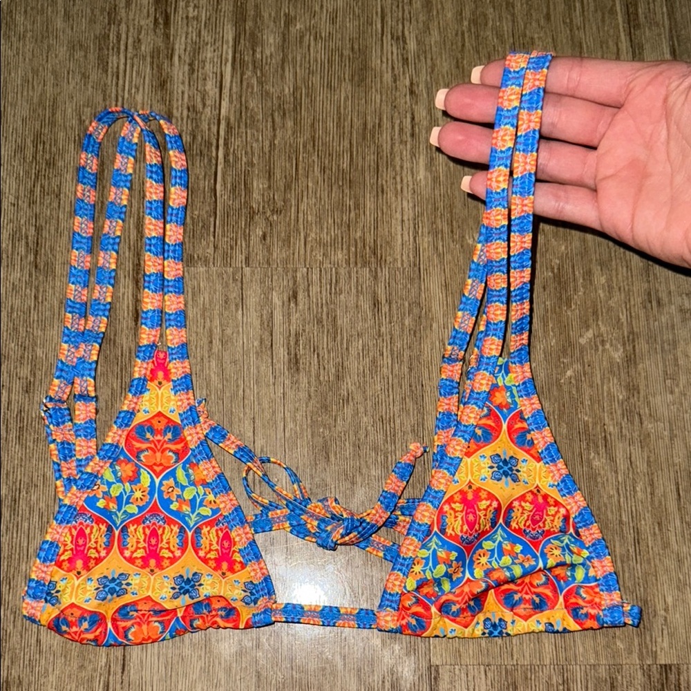 Colorful Patterned Bikini Top